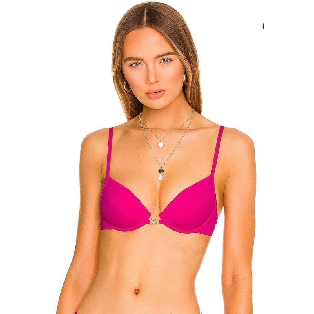 New. L*SPACE pink push up bikini top. Small. Retails $119 - Picture 2 of 11